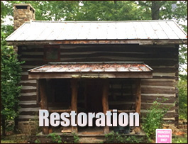 Historic Log Cabin Restoration  Maury, North Carolina
